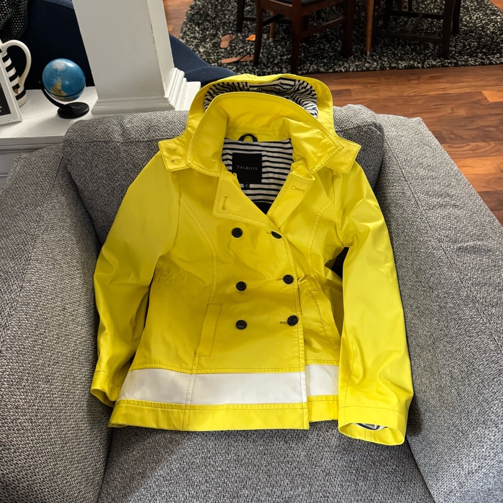 Talbots Women’s 2025 Yellow Raincoat sz xs - Picture 9 of 11